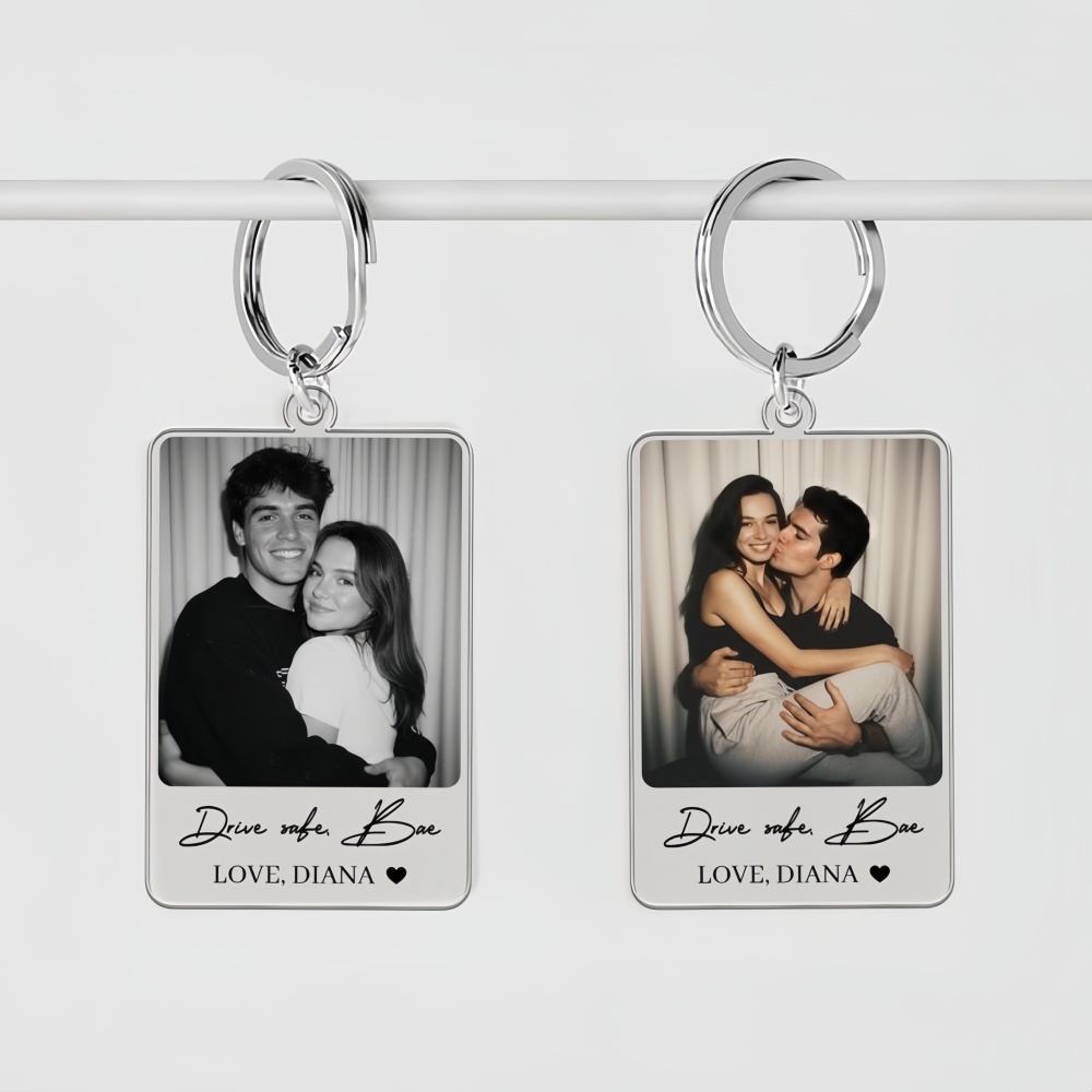 Health Wellness Gifts - Portachiavi personalizzato con foto, portachiavi in